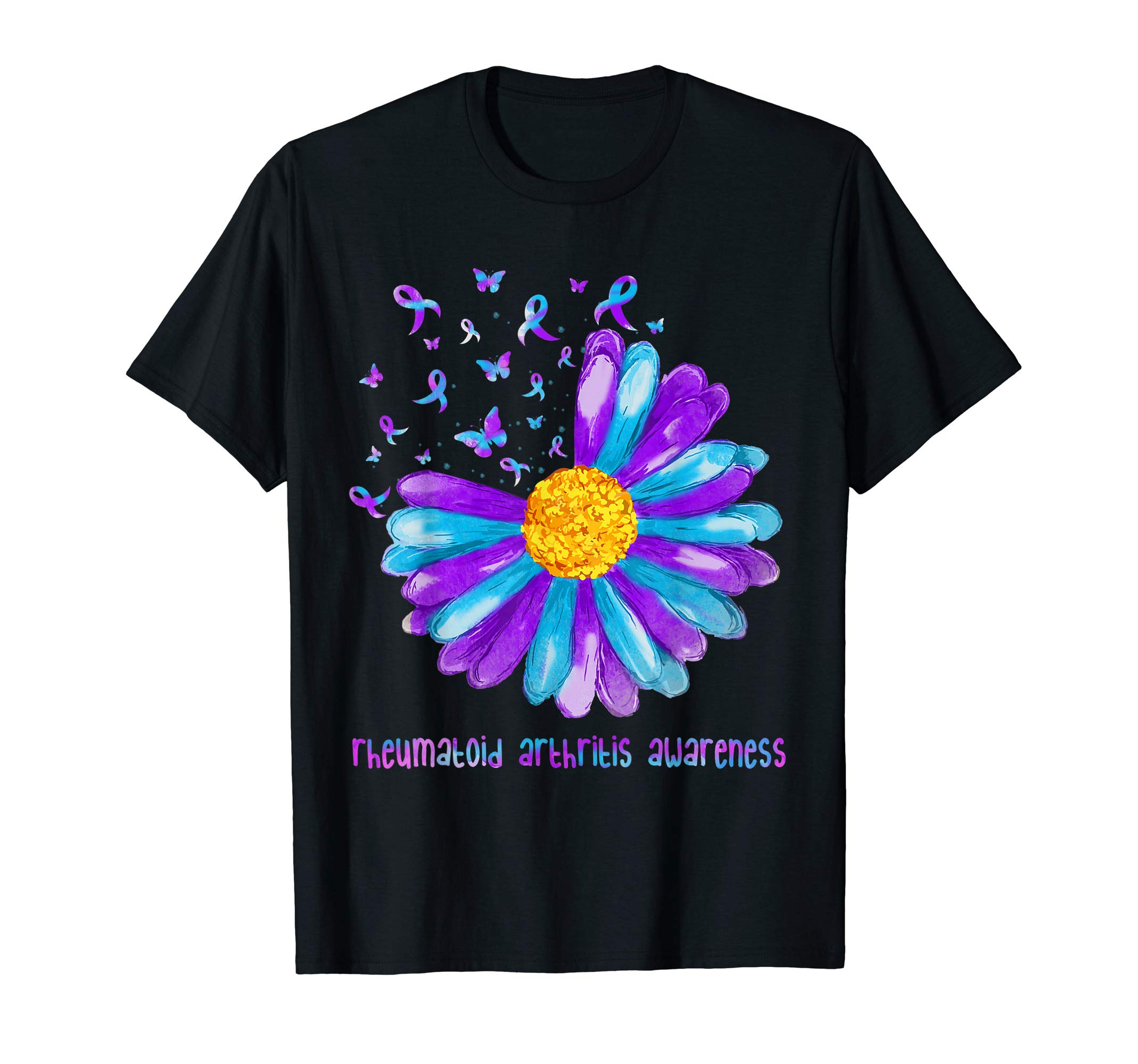 Daisy Butterfly Rheumatoid Arthritis Awareness T-Shirt