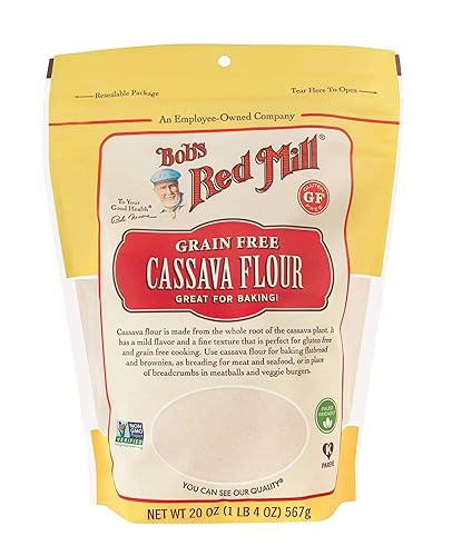 Bob's Red Mill Harina de yuca, 20 onzas (paquete de 3)