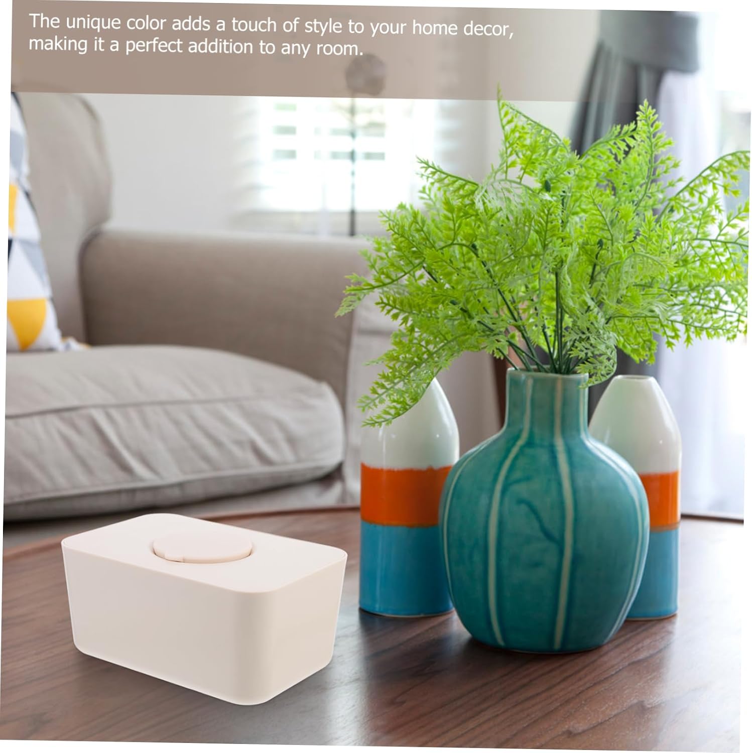 Stylish Silicone Wet Wipes Dispenser for Home Office and Car Large Capacity Tissue Box Holder with Lid Keeps Tissues Moist and Organized for Everyday Use Beige Color
