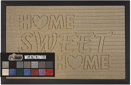 Miniatura 1 de Gorilla Grip WeatherMax - Tapete para todas las estaciones 100% impermeable, 47x35 pulgadas, goma natural duradera, resistente a manchas y