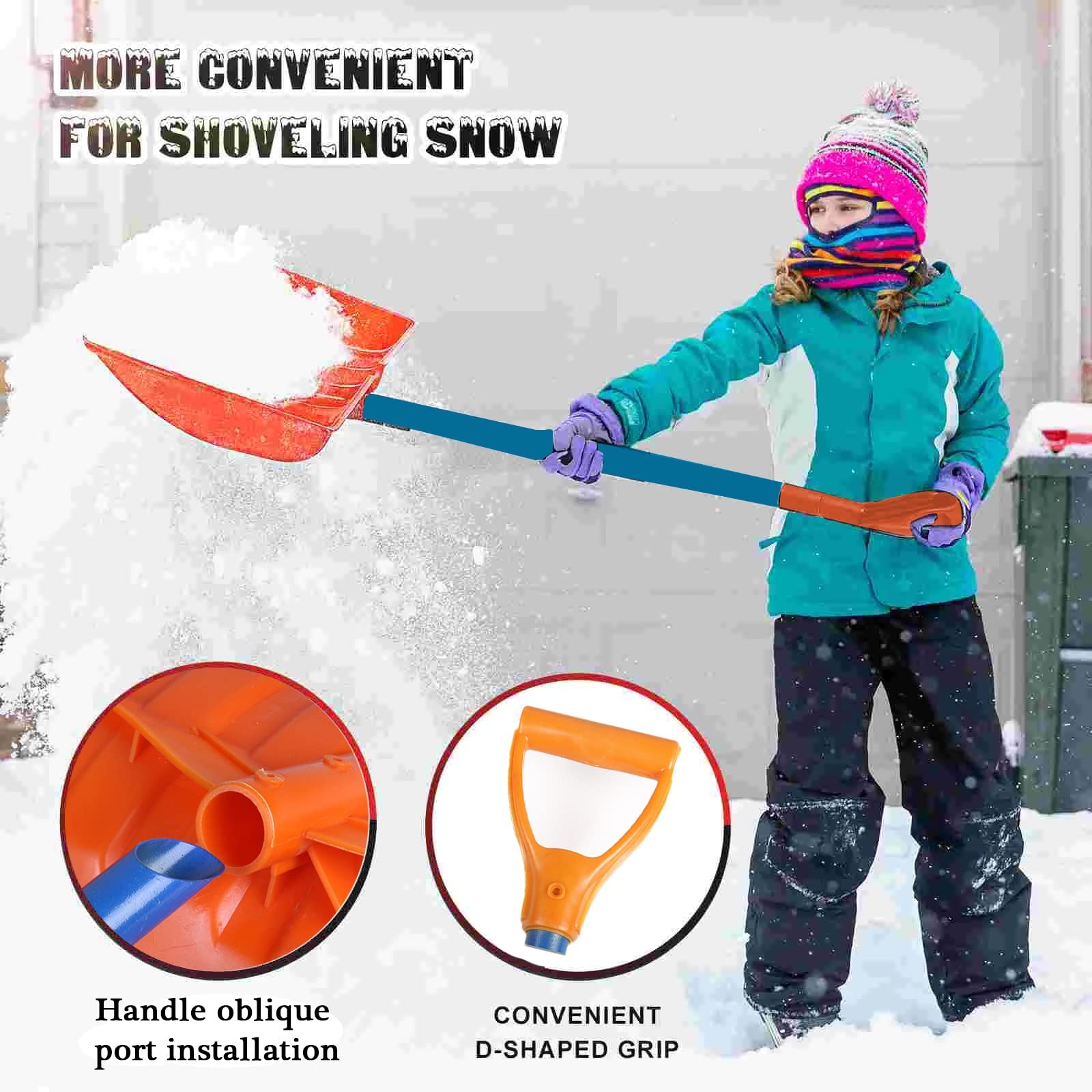 Amazon.co.jp: 雪かきスコップ、大きい 強化プラスチック 雪かき