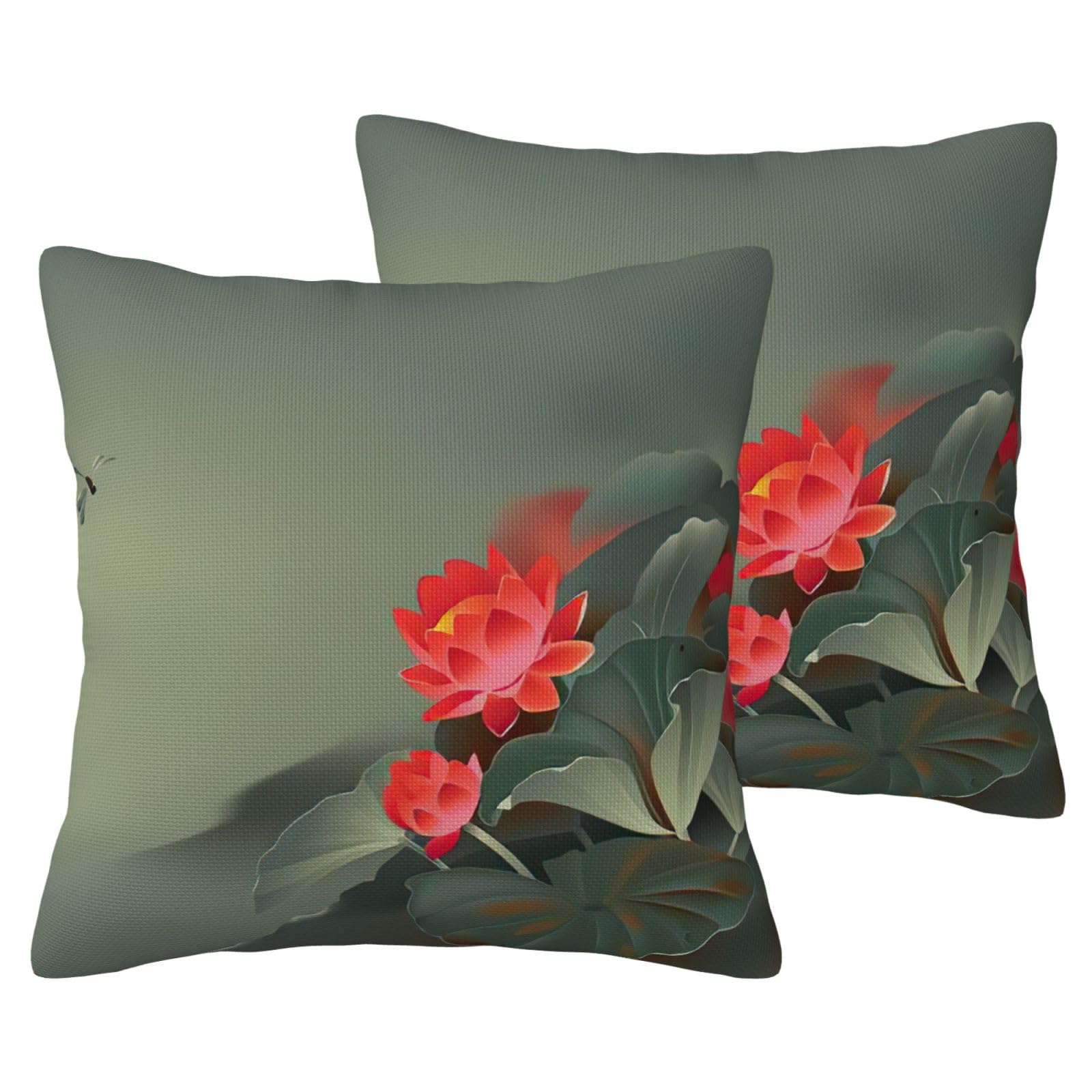 Housse de coussin lotus fleur pour sublimer votre canapé de salon et lit douillet