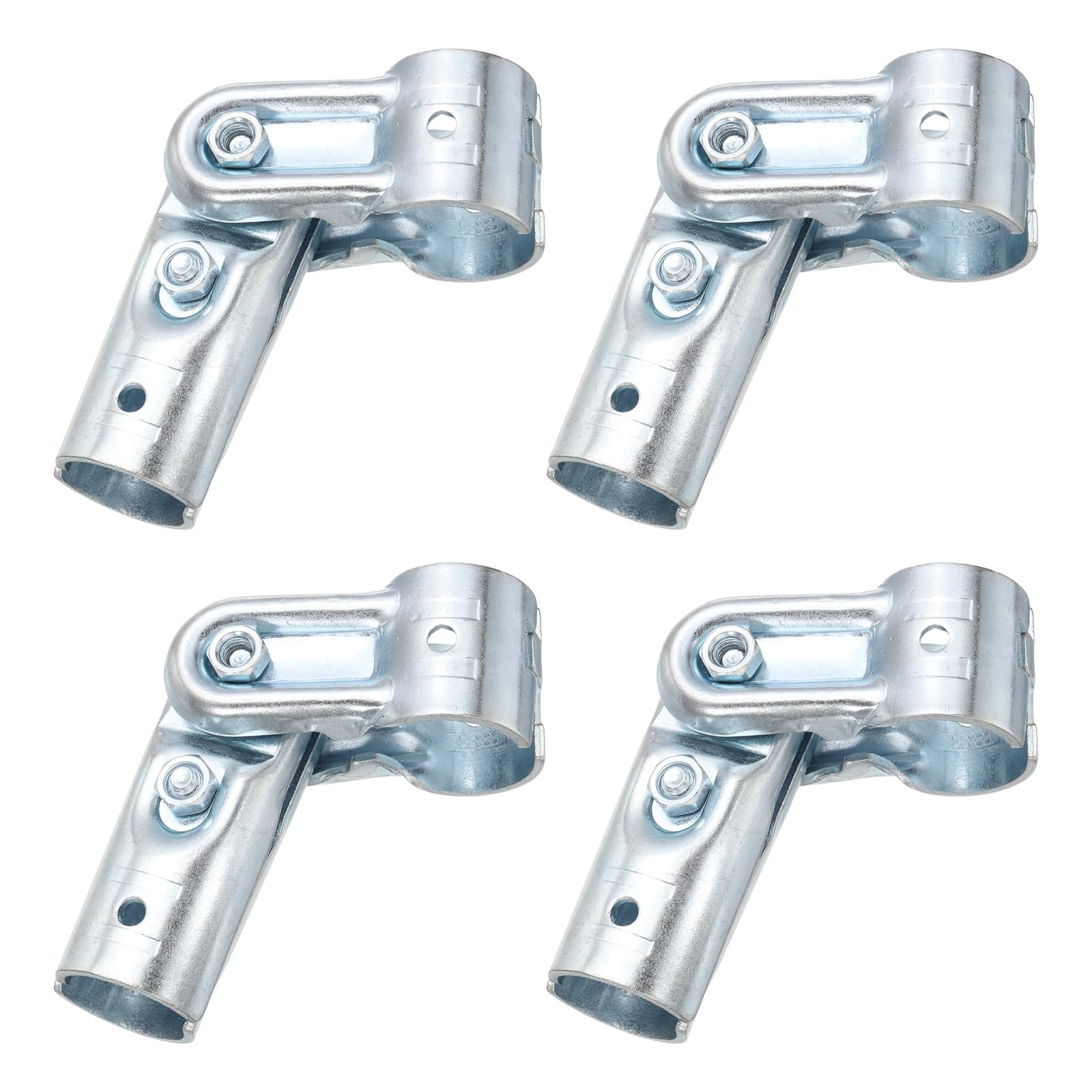Clôture à chaînes angle 45 degrés stable grâce aux fixations d'extrémité acier 1"