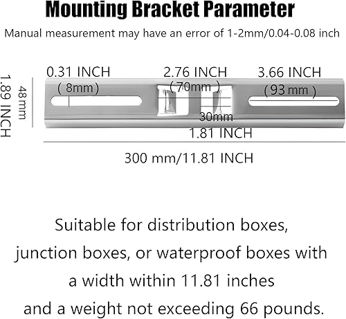 Miniatura 2 de 2 kits de montaje de poste, soportes de acero inoxidable 304 con abrazaderas de manguera ajustables (1.97 a 7.87 pulgadas de diámetro) para cajas de