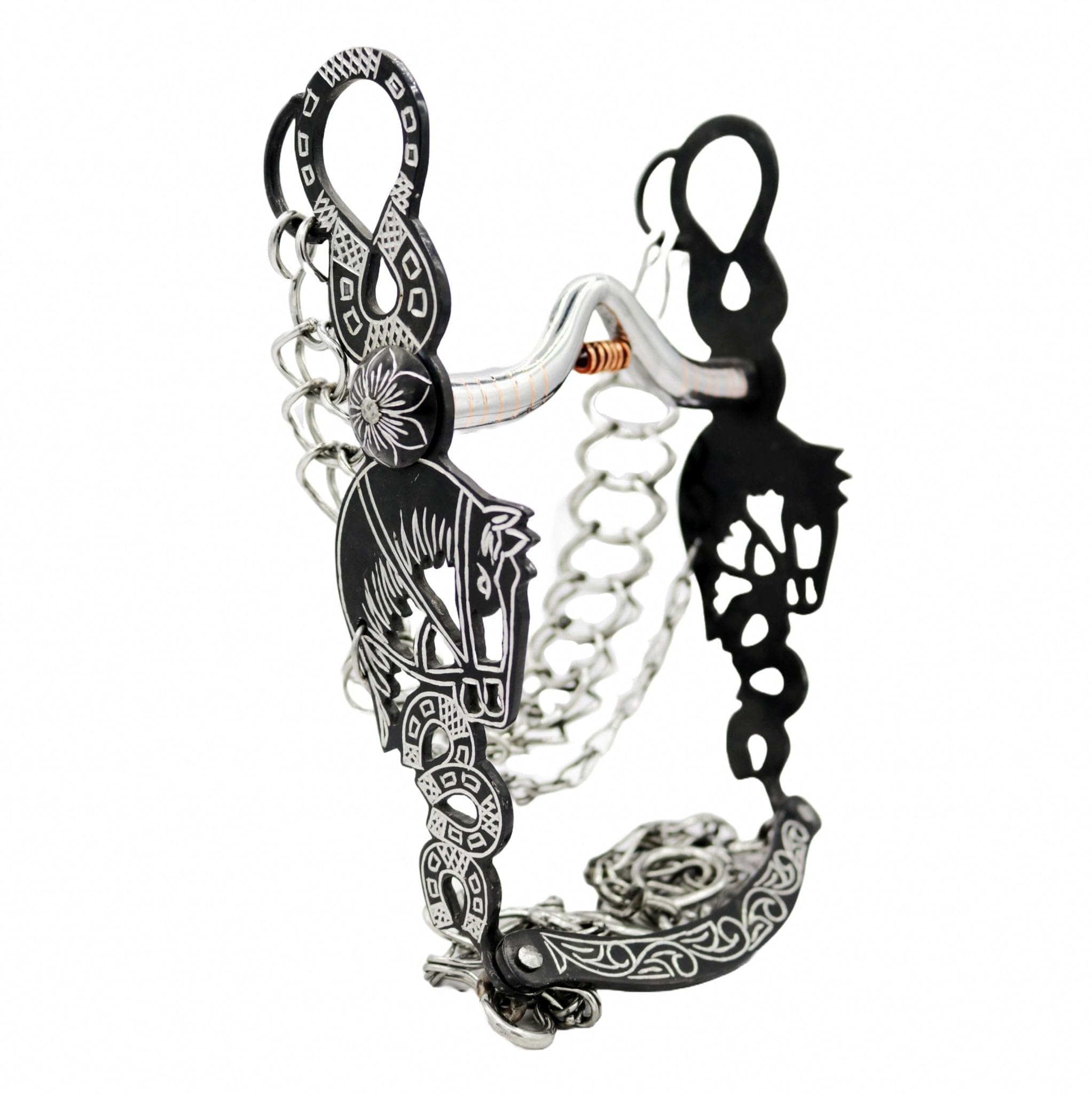 M-Royal Saddles 5" Black Freno Charro Mexican Horse Bit