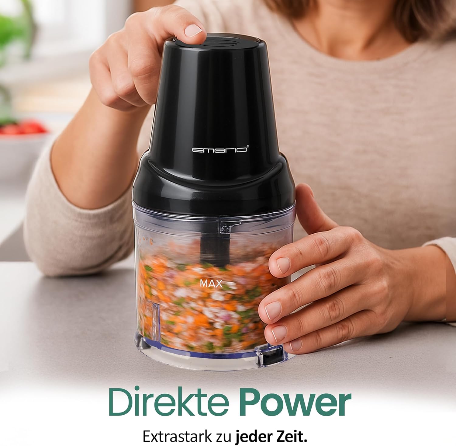 EMERIO Chopper használat közben