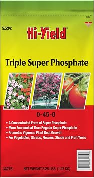 Hi-Yield 34275 Triple Super Phosphate 0-45-0, 3.25 lbs | Triple superphosphate 0-45-0 - High-phosphorus amendment for root development & blooms, 3.25 lbs - Gardeners