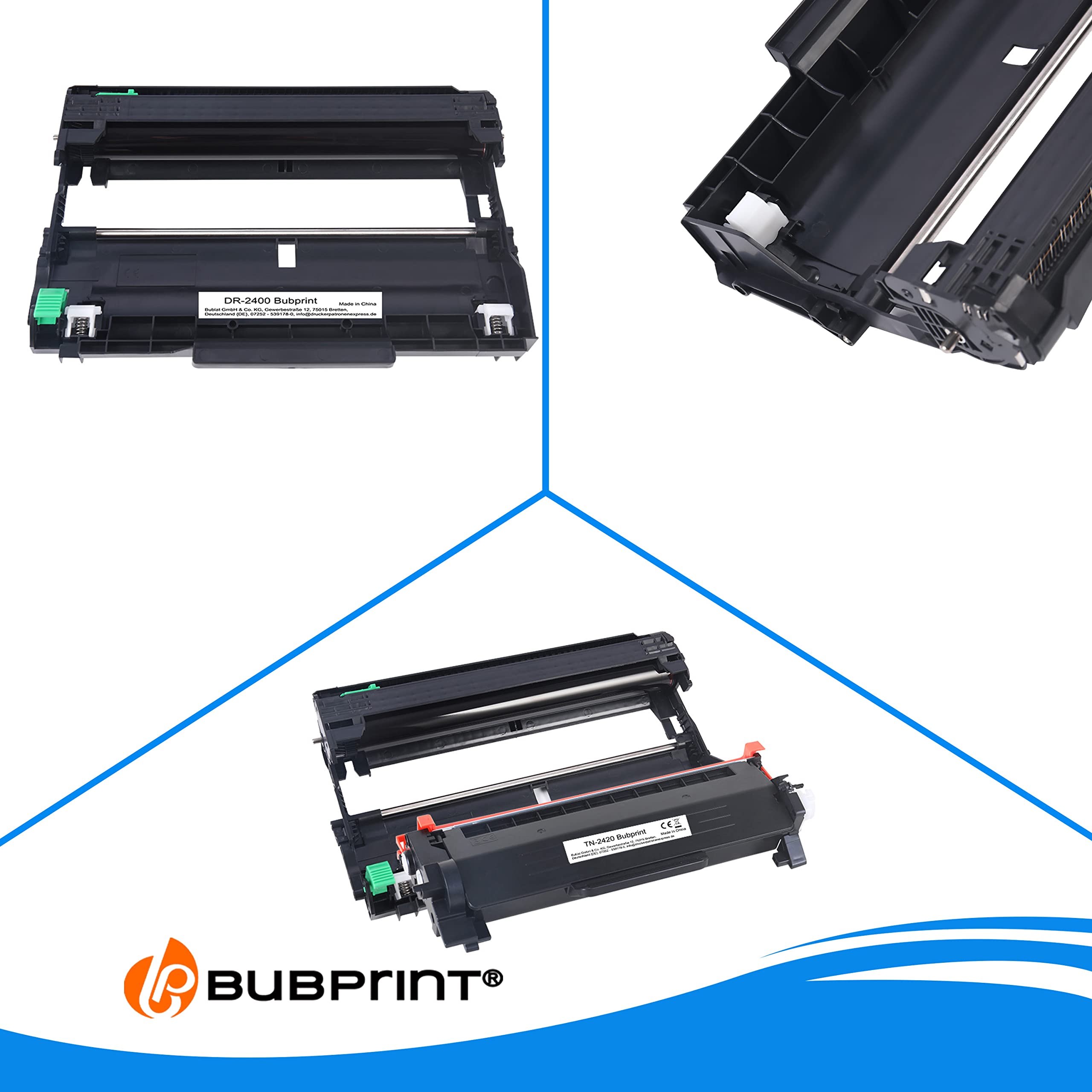 Bubprint XXL Toner und Trommel kompatibel mit Brother TN2420 DR2400 | Passend für MFC-L2710DW MFC-L2710DN MFC-L2750DW HL-L2310D HL-L2350DW HL-L2370DN HL-L2375DW DCP-L2510D DCP-L2530DW