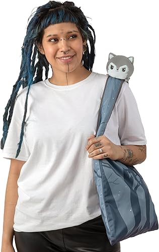 Miniatura 11 de TeeTurtle - Bolsa de peluche - Azul + Axolote arcoíris - De los creadores del peluche original reversible de pulpo - Lleva a tu amigo de peluche