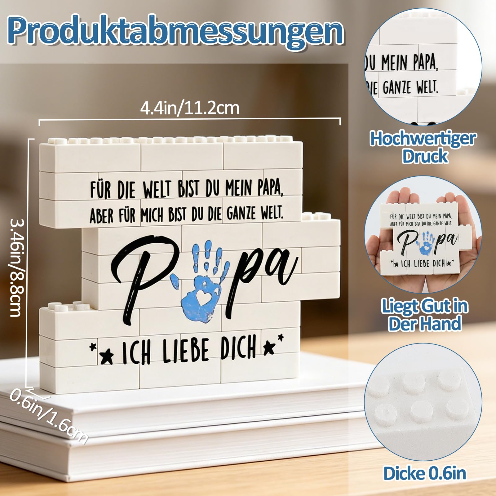 Regalo del día del padre para papá, regalo de cumpleaños para papá, rompecabezas decorativo, cartel de construcción, diseño de rompecabezas, regalo de hija, hijo, para el día del padre, Navidad