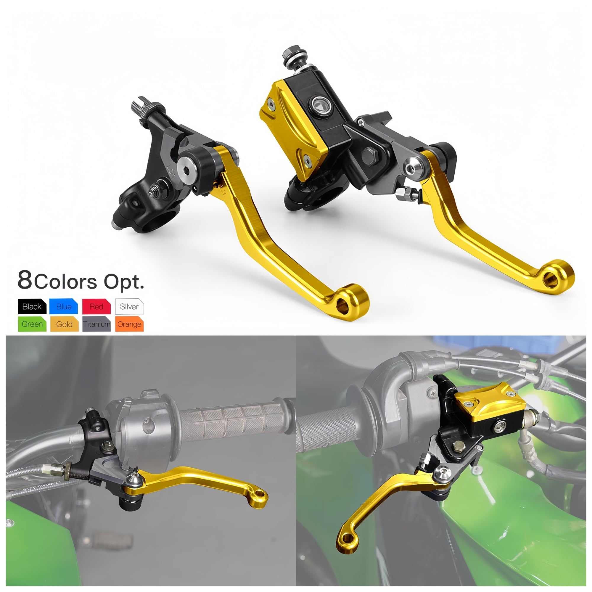Kupplungsbremshebel Brems- und Kupplungshebel für Suzuki DRZ400S DRZ400SM RMZ250 RMZ450 RM 85 125 250 RMX 250S 450Z(Titanium)