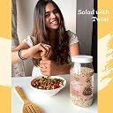 Jiwa Pure Tricolor Quinoa | 1 Kg | High Protein | White, Red & Black Quinoa | Cooks like Rice | Gluten Free| Superfood gallery image
