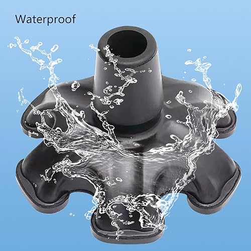 Miniatura 5 de Puntas de bastón, puntas de bastón de 34 de pulgada, punta de bastón de goma resistente, bastones de repuesto para bastones para caminar, bastones