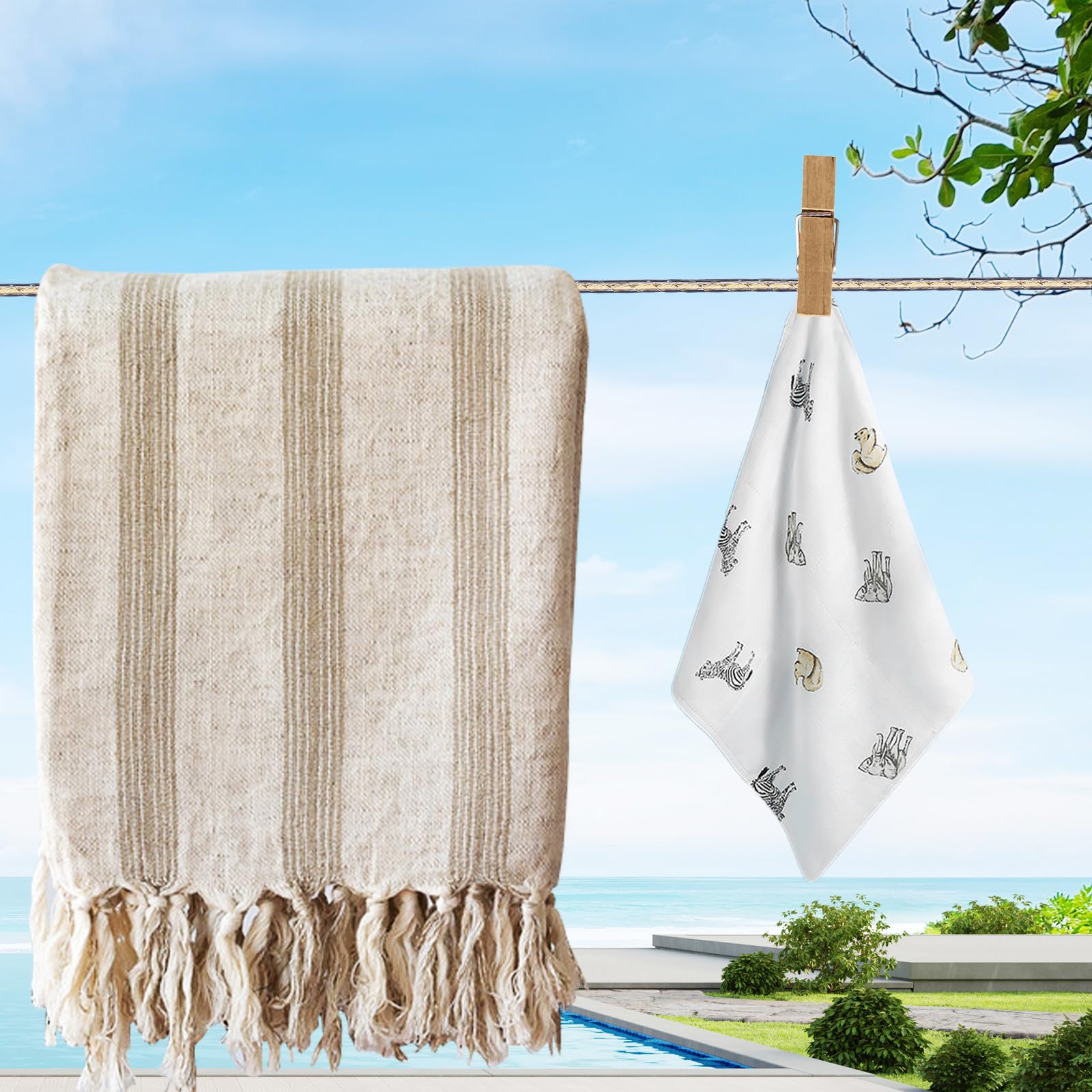 ARTIBETTER Stendibiancheria Portatile 50 M Nucleo in Acciaio, Corda Antiscivolo per Esterni e Interni, Resistente e Leggero per Giardino, Campeggio e Uso Domestico