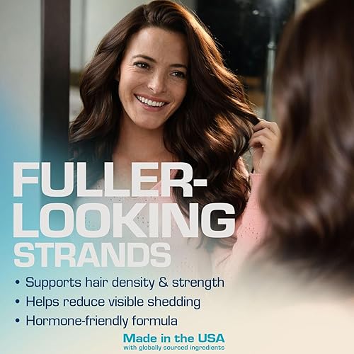 Miniatura 6 de Eggagen - Suplemento avanzado para el crecimiento del cabello diseñado para la biología de las mujeres, soporta cabello más completo, más grueso,