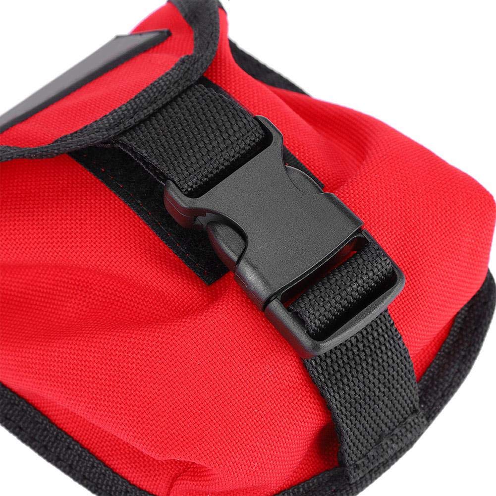 Poche De Plongée Cargo AKM Pour Jambe - Taille L, Rouge | Pour Lampe, DSMB, Outils | Sangle Réglable, Base Drainante