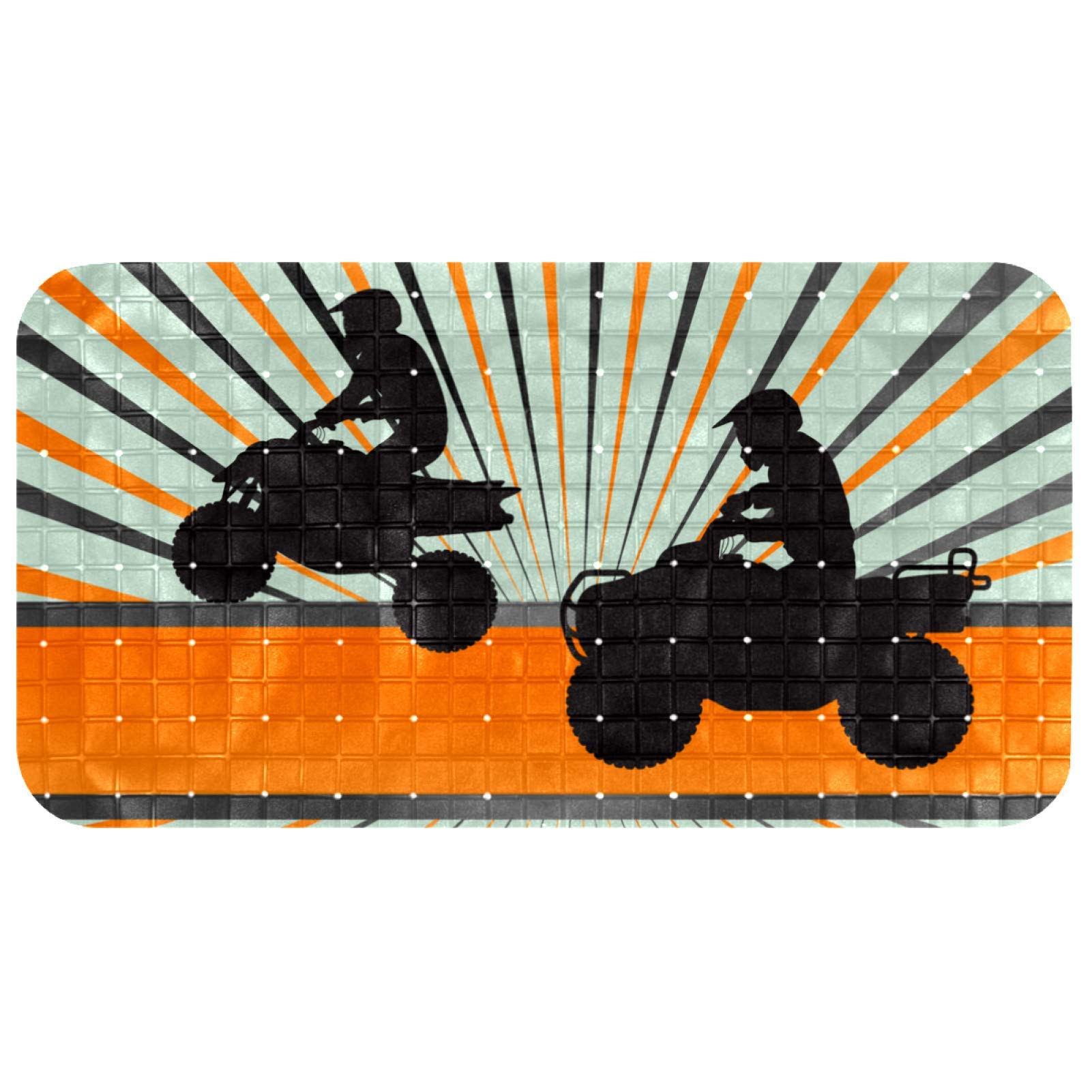 Tapis de bain antidérapant pour baignoire 67x37 cm au design Speedway moderne