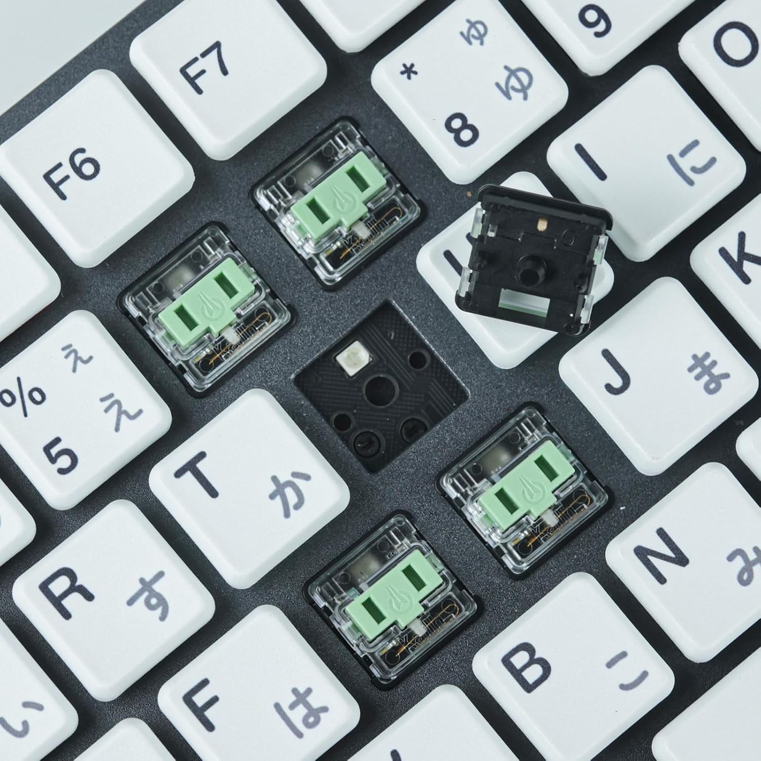 Kailh PG1350 Choc V1 Mechanical Keyboard Switch,Low Profile switches,Chocolate Silent Mechanical Clicky/Linear/Tactile Switches,RGB SMD LED 5-Pin Kailh Switches(Jade-70Pcs