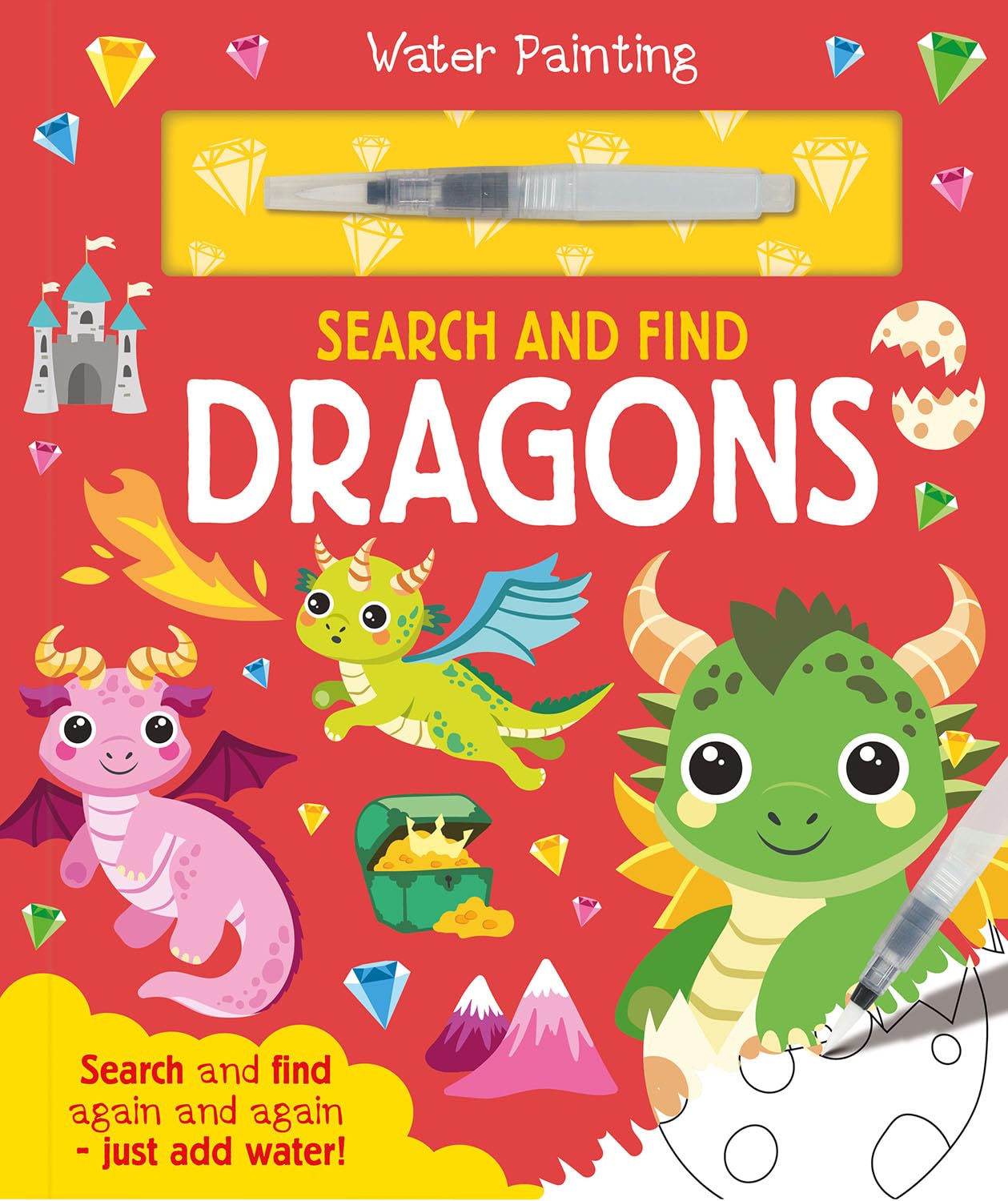 Search and Find Dragons (Water Painting Search and Find): A reusable water painting activity book for children aged 3-5