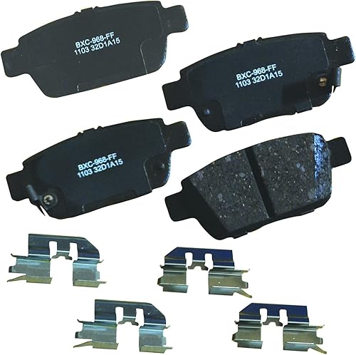 Miniatura 145 de Bendix Pastillas de freno traseras de cerámica Premium SBC1100 para Nissan Frontier 2024-2005, Xterra 2015-2005, Suzuki Equator 2012-2009