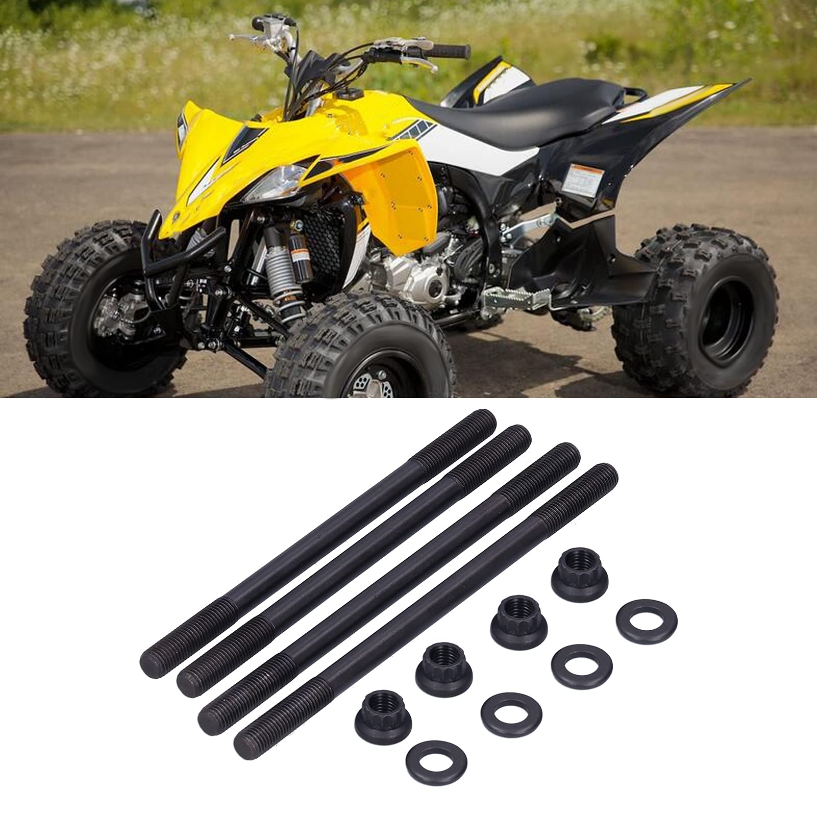 Kit bulloni prigionieri testata cilindro per moto Set dadi bulloni testata motore di precisione lavorati a CNC per carichi pesanti per tipi di carburatori YFZ450 2004 2014 Acciaio