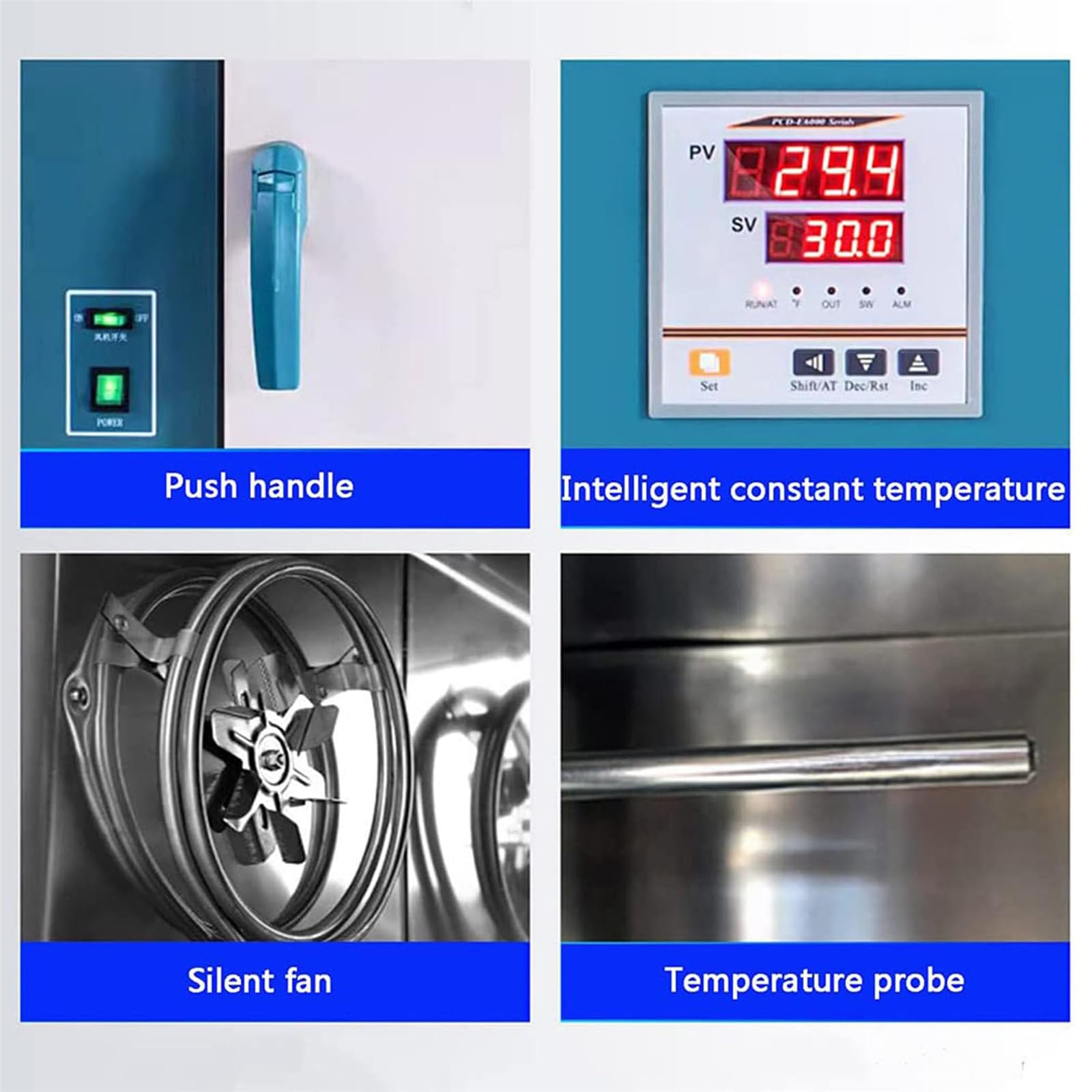 Horno de secado al vacío, horno de calefacción de laboratorio con controlador digital, temperatura ajustable, ideal para laboratorio, uso industrial, placas de circuito de secado de aire