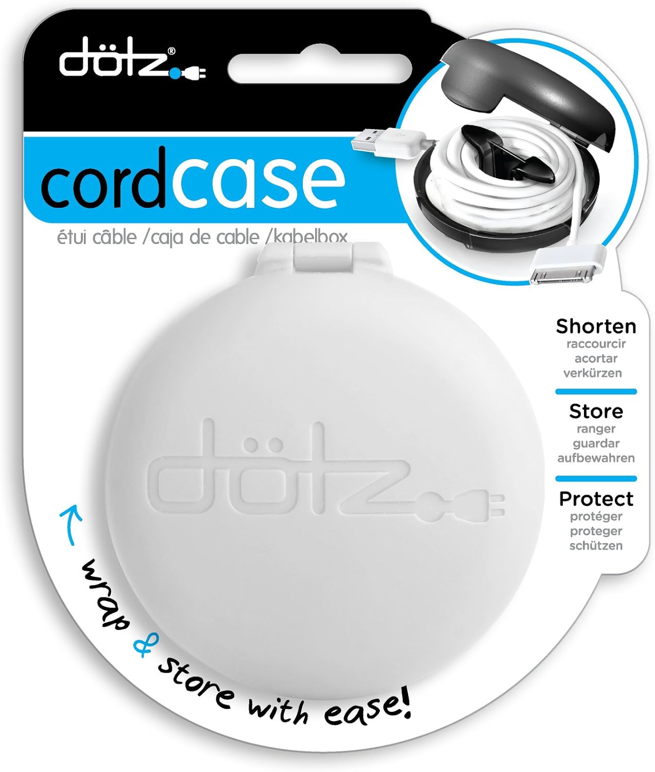 Dotz Cord Wrap for Cord and Cable Management, White (CWOS30MCW) Electronics
