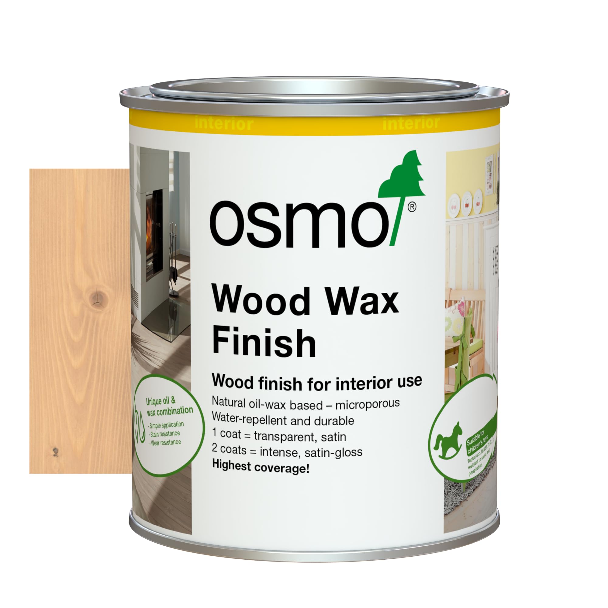 Osmo Wood Wax Finish 3102 Lightly Steamed Beech (750ML, 3102 Lightly Steamed Beech)
