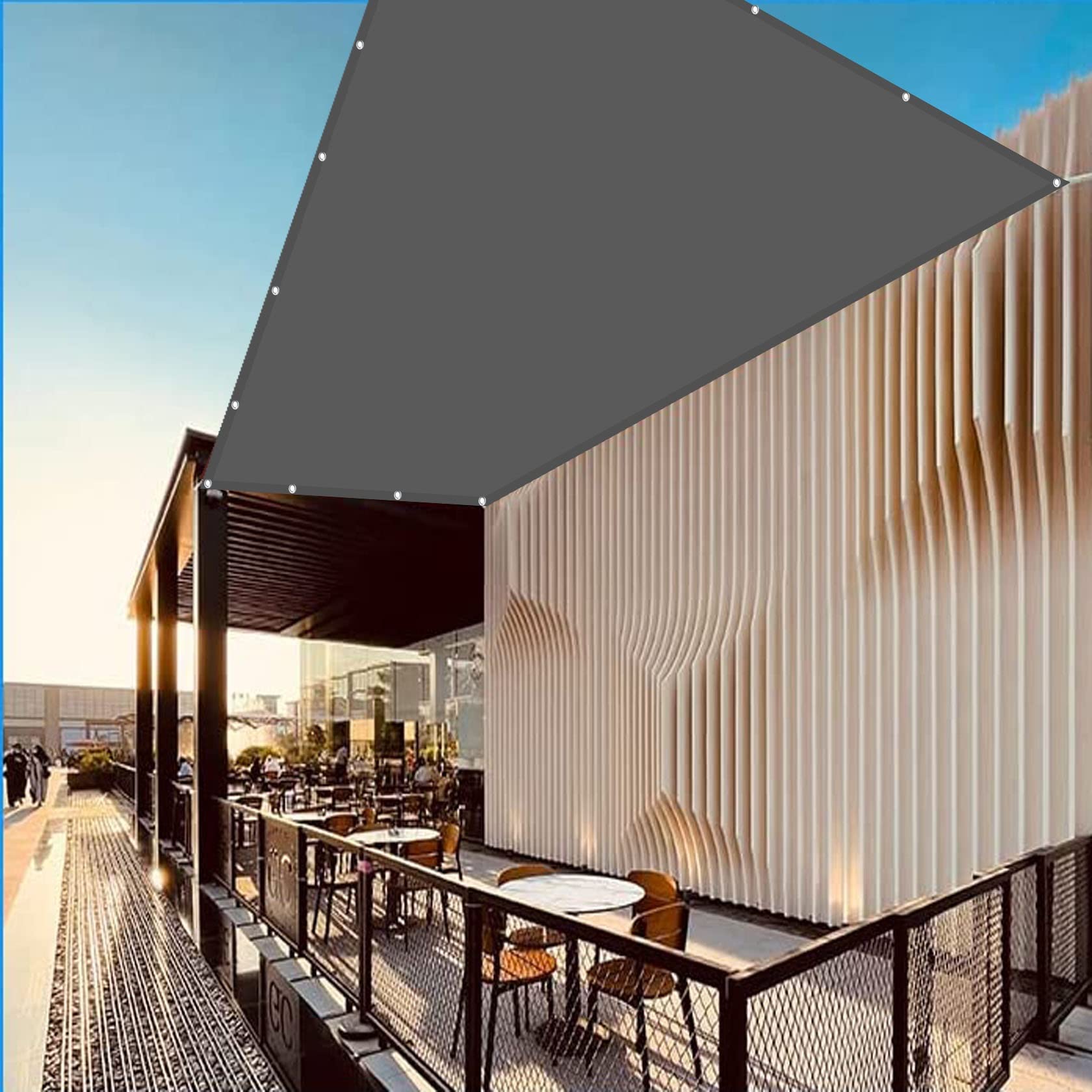 Voile d'ombrage 2.5 x 4 m pour aménager un coin repas frais sur la terrasse