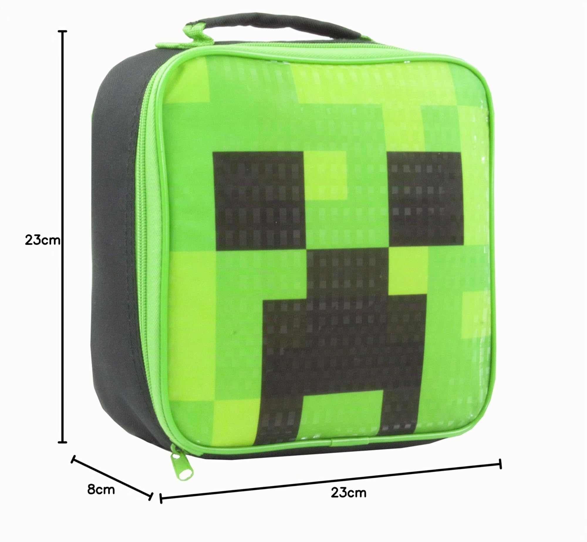 Minecraft Lunchbox Kids Boys (bolsa de almuerzo escolar, botella de agua, tarro de tarro) talla única