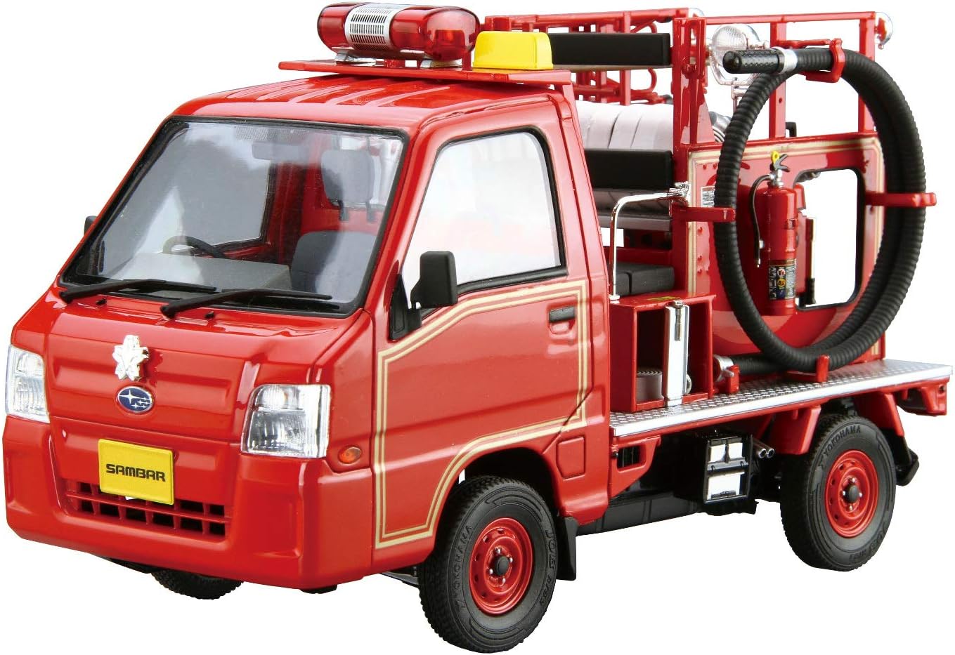 1/24 Scale Kit 57940 The Model Car 119 Subaru TT2 Sambar Fire Engine '11