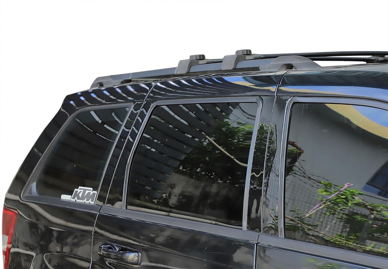 8PCS Pillar Posts Door Window Cover Trim Molding Decals Stickers Compatible with Jeep Grand Cherokee 2007 2008 2009 2010 Car Exterior Accessories (PVC Material, Black)