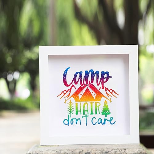 Miniatura 4 de Shimmer Craft - Rollo de vinilo adhesivo permanente de 12 pulgadas x 6 pies con purpurina arcoíris para manualidades, letras y álbumes de recortes