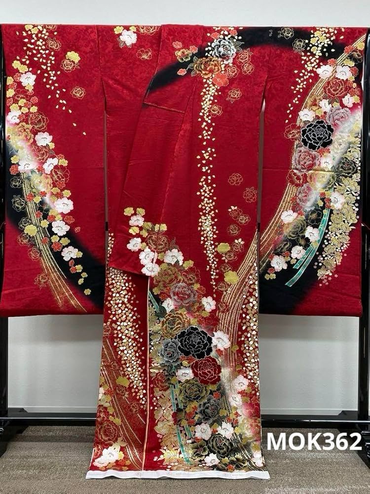 振袖 仮絵羽 桂由美 ベロア 刺繍 ストーン 金彩 正絹 未仕立て品 八掛付き 振袖 仮絵羽 桂由美 刺繍 金彩 紋意匠 ベロア 正絹 未仕立て品