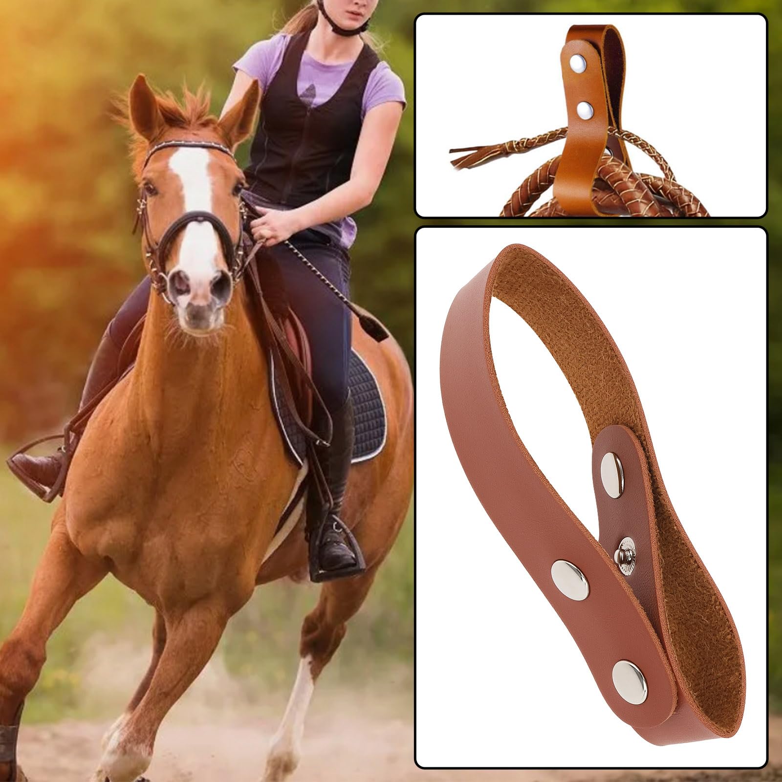 2X Fundas de Cuero para Látigo de Halloween Accesorios de 1,18 X 5,5 Pulgadas Soporte para Látigo Lazo para Látigo para Montar A Caballo Látigos Y Cinturones de Cultivo
