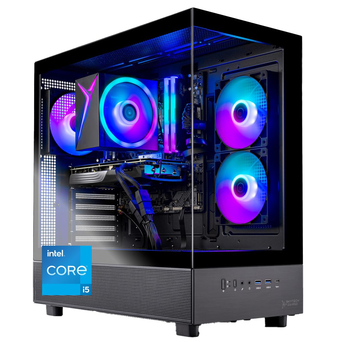 Amazon.com: Skytech Gaming Azure 3 Gaming PC, Intel i5 14400F 2.5