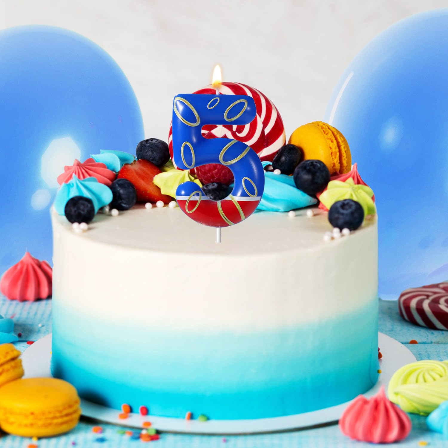 Candela Compleanno Numero 5 Con Design Cartone Animato – Perfetta Per Torte, Feste A Tema E Compleanni, In Cera Di Paraffina