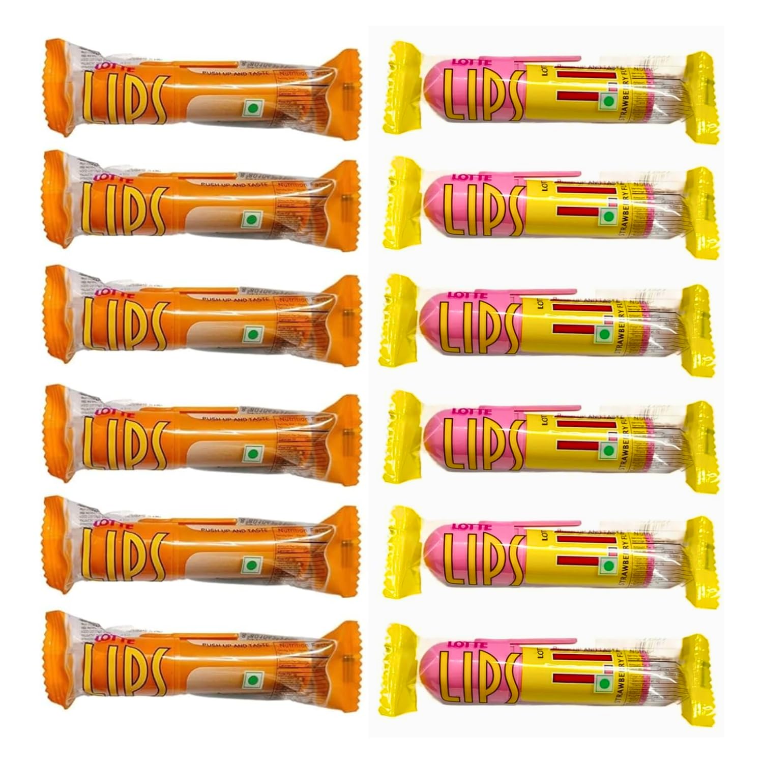 Lottes Lip Orange, Strawberry Flavoured Candy 28g (Pack Of 12), (Imported)-image-14