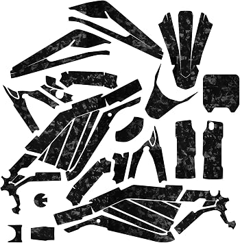 Decor Kit Compatible with Sur-Ron Light Bee X & S from 2018 Premium Design Set Self-Adhesive Weatherproof Sticker for Electric Motorcycle MRX001 (Forged Carbon Black)
