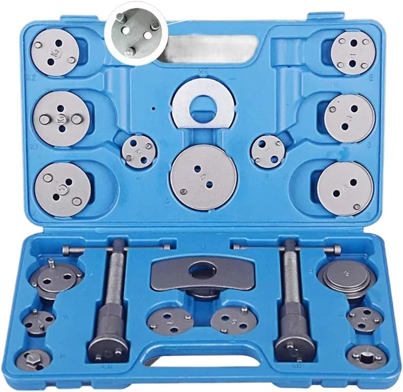 Brake Pad Replacement Tool Car Heavy Duty Disc Brake Piston Caliper Compressor Rewind Tool Set and Wind Back Kit(Red)