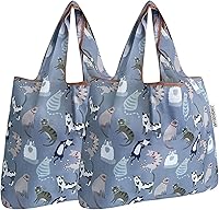 Vista 23 de allydrew Bolsa plegable de nailon reutilizable (juego de 2), macarons