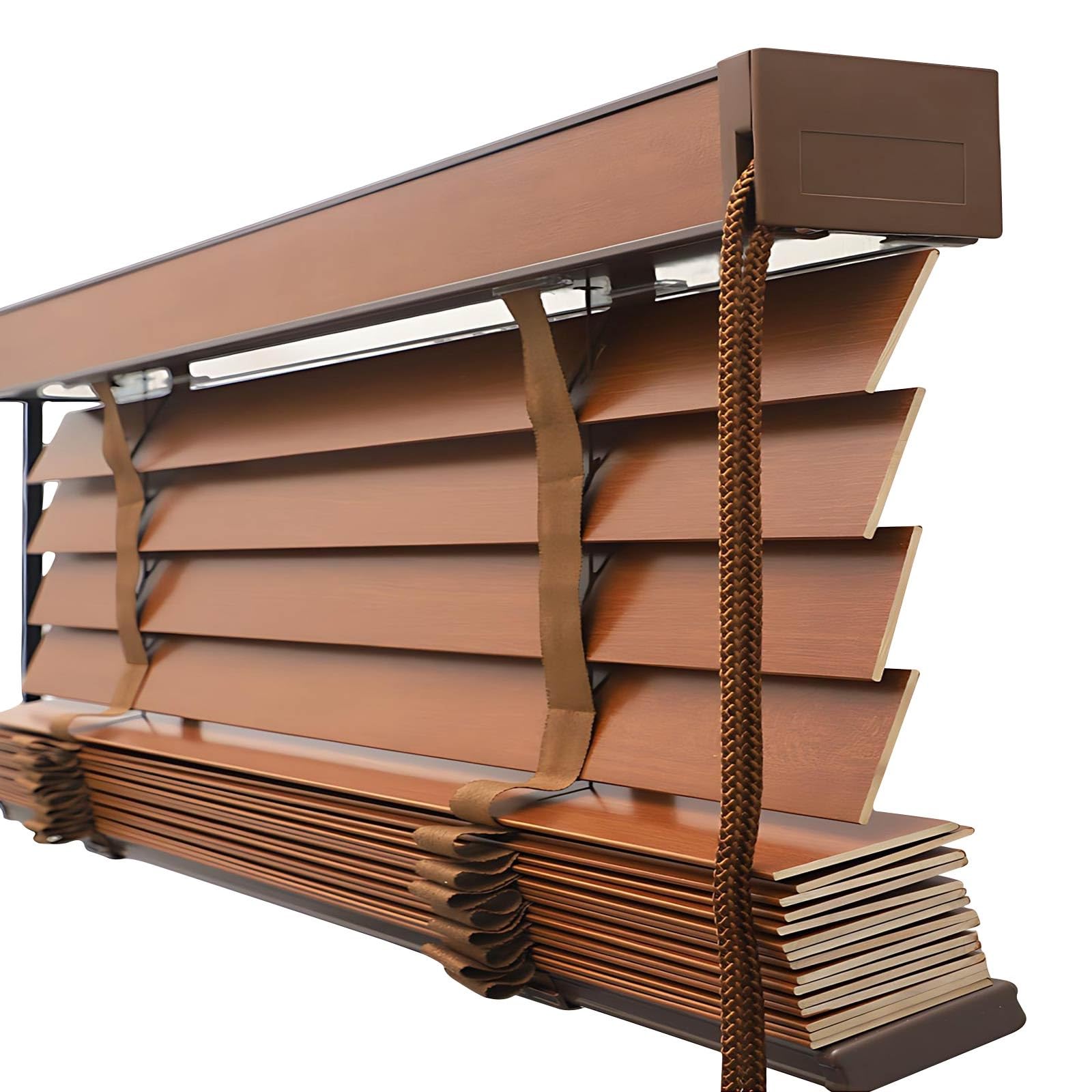 Tende Veneziana in Legno Lamelle 50 mm Persiane Veneziana Orizzontali per Interni Tapparelle Oscuranti Privacy per Finestre