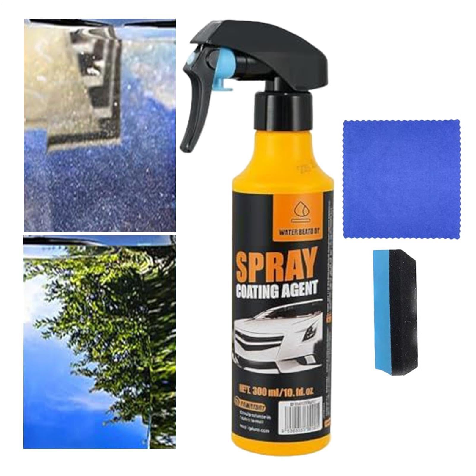Nano Spray de revêtement de voiture – 10,14 pouces de mastic de peinture | Vernis liquide brillant 300 ml - couche protectrice hydrophobe contre les rayons UV. Idéal pour une finition éclatan