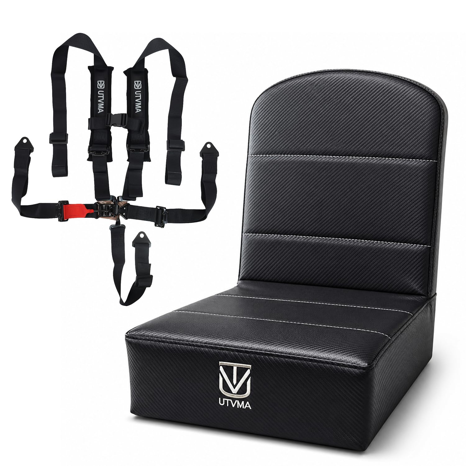 UTVMA Kid Cushion UTV Seat for Kids- 5" Boost For Stock and Aftermarket UTV Seats (Kid Cushion W/ 5 Point Harness)