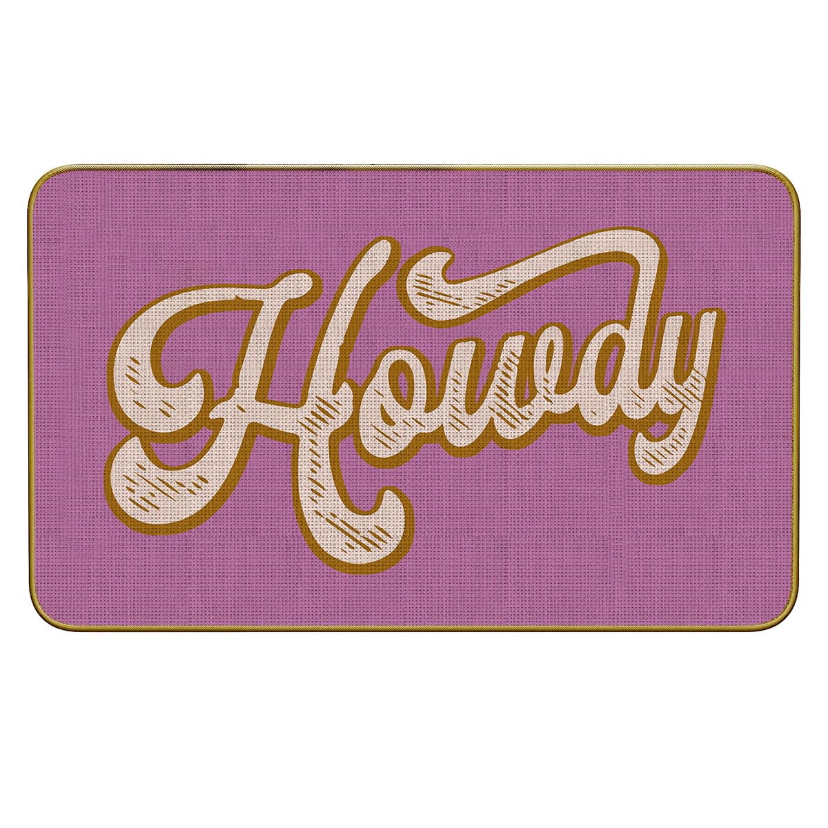Mingnei Funny Hot Pink Howdy Doormat Door Mat for Home Kitchen,Howdy Door Mat, Howdy Cowgirl Preppy Doormat Floor Mats for House Kitchen Front Inside