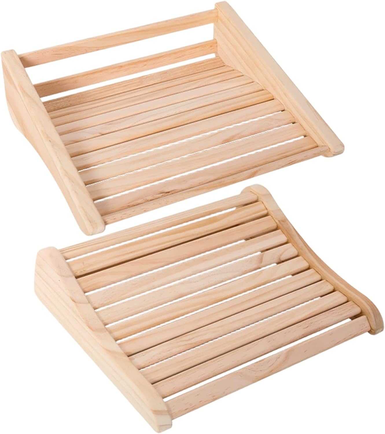 2PCS Sauna Headrest Hollow-Out Wooden Sauna Pillow Neck Support for Infrared Traditional Barrel Steam