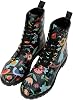 DOGO Vegan Women's Ankle Boots - Flower & Birds