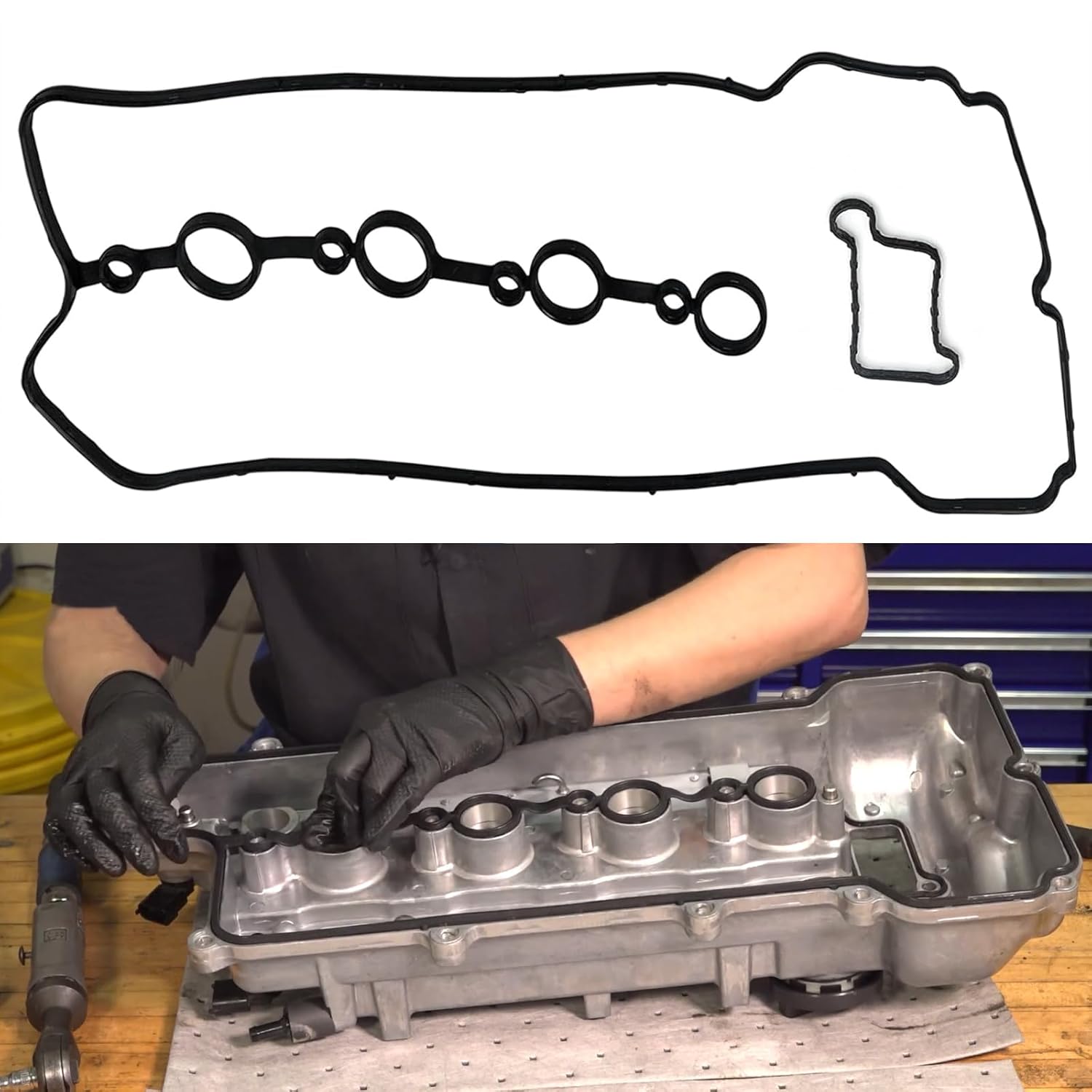 Vyqloren Valve Cover Gasket Set VS50818R (fits select 1.6L Hyundai/Kia engines)