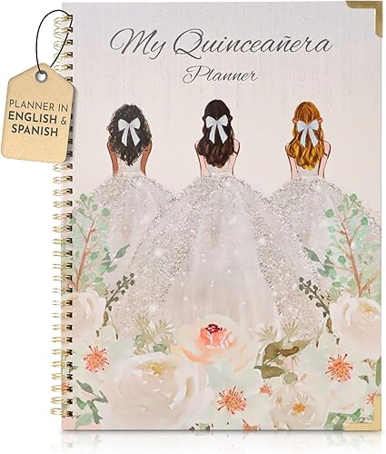 XV Collection Neutral - Agenda de cumpleaños número 15 con listas de tareas, seguimiento de presupuesto, listas de invitados, ideas de fiesta de