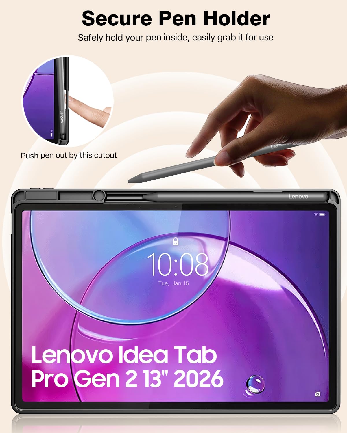 TiMOVO Etui do Lenovo Idea Tab Pro Gen 2 13'' z uchwytem na rysik